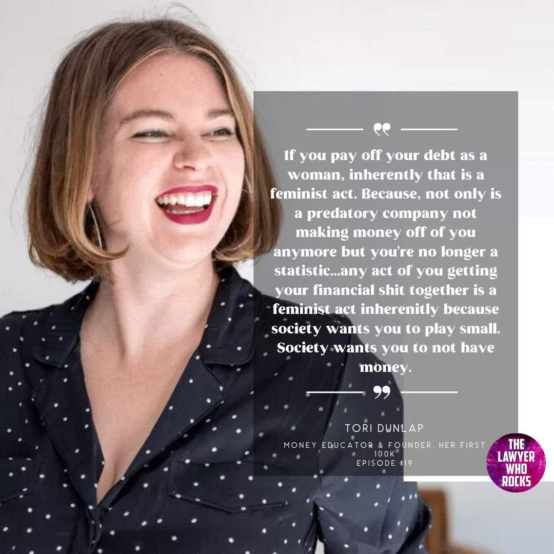 "If you pay off your debt as a woman, inherently that is a feminist act..." - <a href="/herfirst100K/">Tori Dunlap — Money Expert</a>