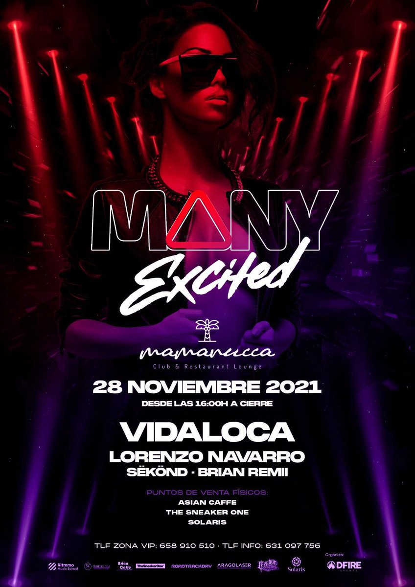 Boom!! ‼️
Nos vemos en <a href="/MANYCOMEZGZ/">ManyCome ZGZ</a> el próximo día 28 🤯 Tremendas ganas de volver a haceros bailar y no podría ser de mejor manera siendo mi primera vez en <a href="/MANYCOMEZGZ/">ManyCome ZGZ</a> 
Vamooos!!! 🙌🏼🔥

<a href="/djvidalocasite/">VIDALOCA MUSIC</a> <a href="/LorenzoNavarro_/">Lorenzo Navarro</a> 
Cartelón!! 🛫 

<a href="/maximafusion/">Maxima Fusion</a> @aoc115