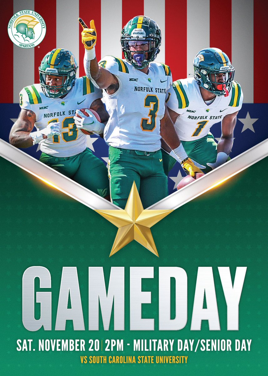 NSUSpartans's tweet photo. 🚨 Save the Date 🚨

NSU announces charity promotions for @NorfolkStateFB's home finale on 11-20 vs. SCSU. Find out how you can get into the game FREE!

It's also Military Appreciation and Senior Day

🔗⤵️ https://t.co/sbGff8zLBZ https://t.co/qO5318sHlx