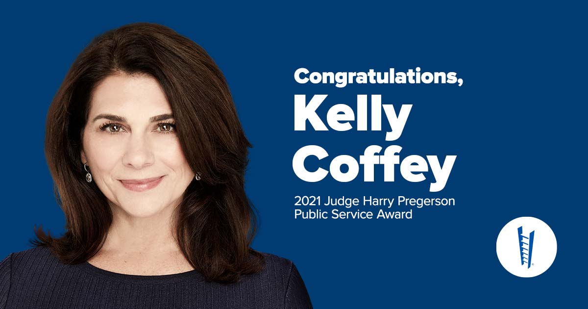 The Judge Harry Pregerson Public Service Award honors individuals, foundations and corporations who make outstanding contributions to the veteran community. This year, the award was presented to our CEO, @KellyCoffeyCNB, for her outstanding contributions to U.S.VETS.