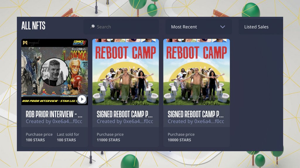 mogulofficial_'s tweet image. Now that our #NFT Marketplace is on BSC, people are reselling their NFTs in $STARS 🎉

Check our new and improved #Mogul NFT Marketplace: my.mogulproductions.com/platform/marke…