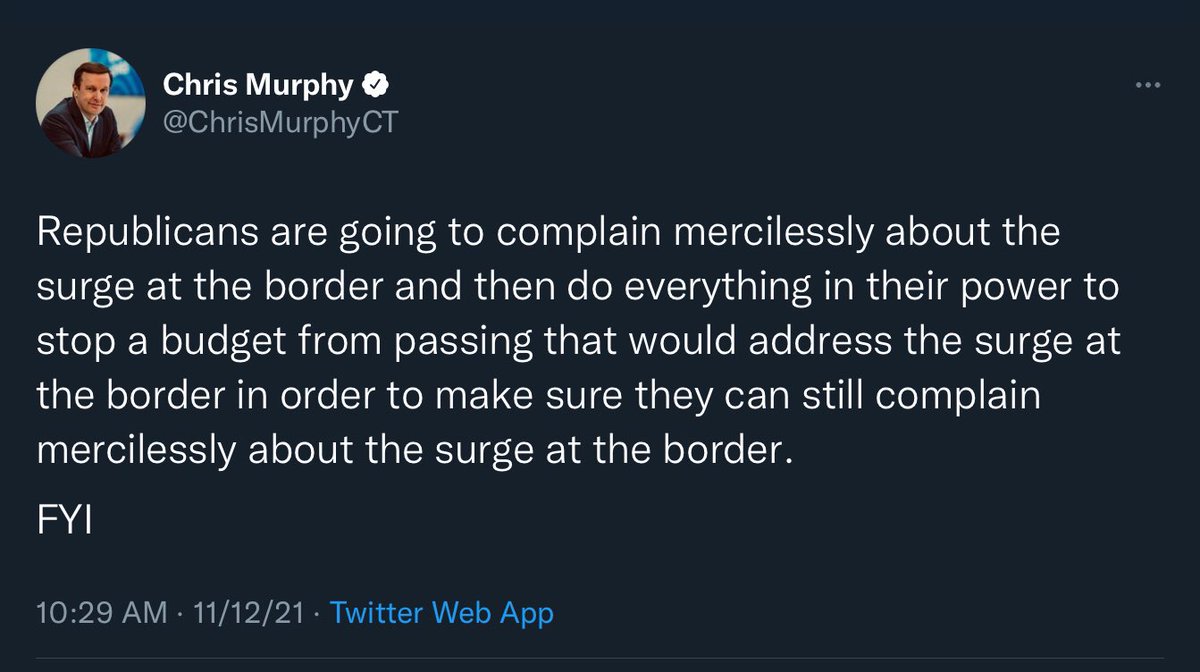 <a href="/GOP/">GOP</a> You don’t have to visit a desert to know that it’s dry. This admin is too busy cleaning up for TFG to spend time on photo ops.

TFG created this problem when he cut aid to Central America so he could use fear to build his base, and his vanity wall.