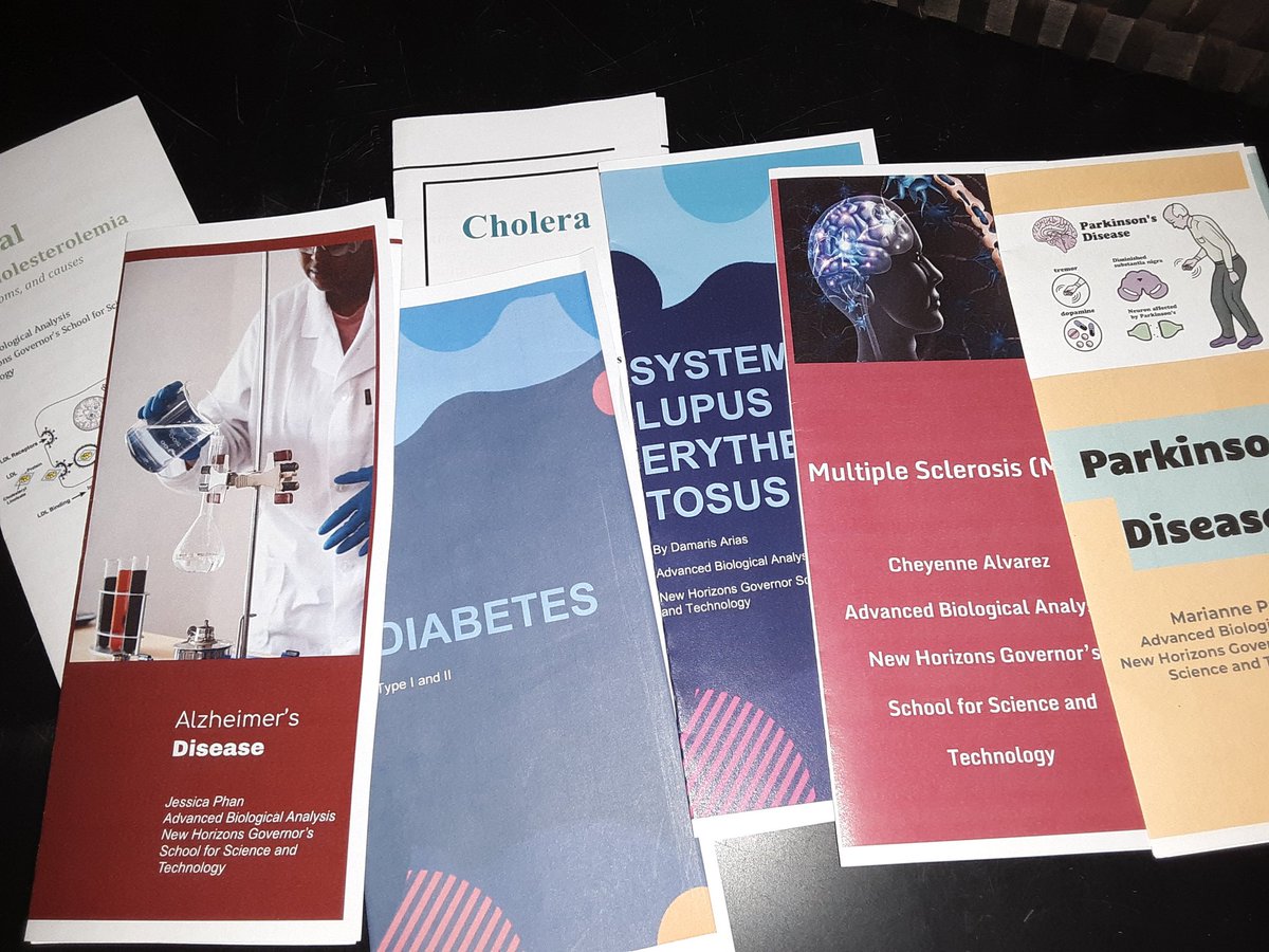 BiologyGsst's tweet photo. @NHREC_VA Biology students share information about diseases linked to cell signaling errors. #NHGSST https://t.co/uTstp80iCC
