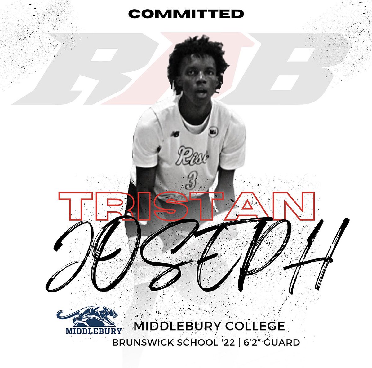 Rise_AboveBball's tweet photo. Congratulations to Tristan Joseph ‘22 (@Tristanxx30) of Brunswick School on committing (pending admission) to Middlebury College! #GoMidd 

#RABFamily #WeAboveMe https://t.co/g1mFTol28U