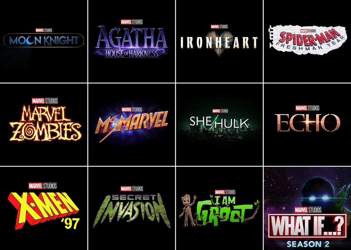 ville_chars's tweet image. Estas son todas las series tanto #animadas como en #liveaction próximas en salir en #DisneyPlus #agathaharkness #MoonKnight #shehulk un reinicio de los #xmen de los 90 otras como #iamgroot #echo #secretinvasion y mucho mas en #marvel #DisneyPlusDay