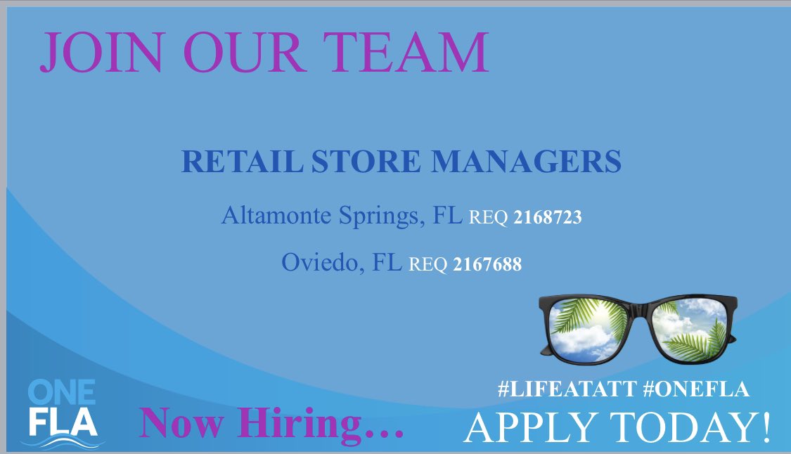 If you are ready to take your career to the next level, join our team💪🏼👑 <a href="/One_FLA/">OneFLA</a> <a href="/reynaolivo1/">Reyna Olivo</a> #lifeatatt
