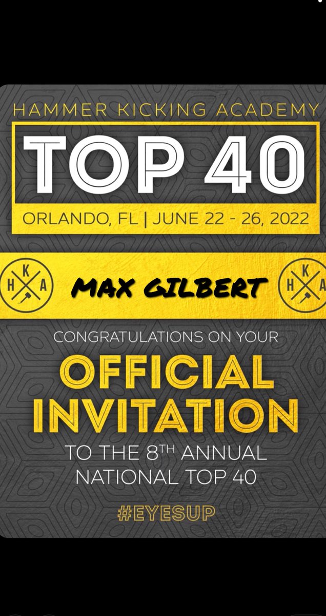 HKA_Tanalski's tweet photo. First round of top 40 invites go out Monday. Kickers first. Great design by @julian13ashby . They will look like 👇#eyesup #BetterThenBefore https://t.co/JzpCEkJIzT