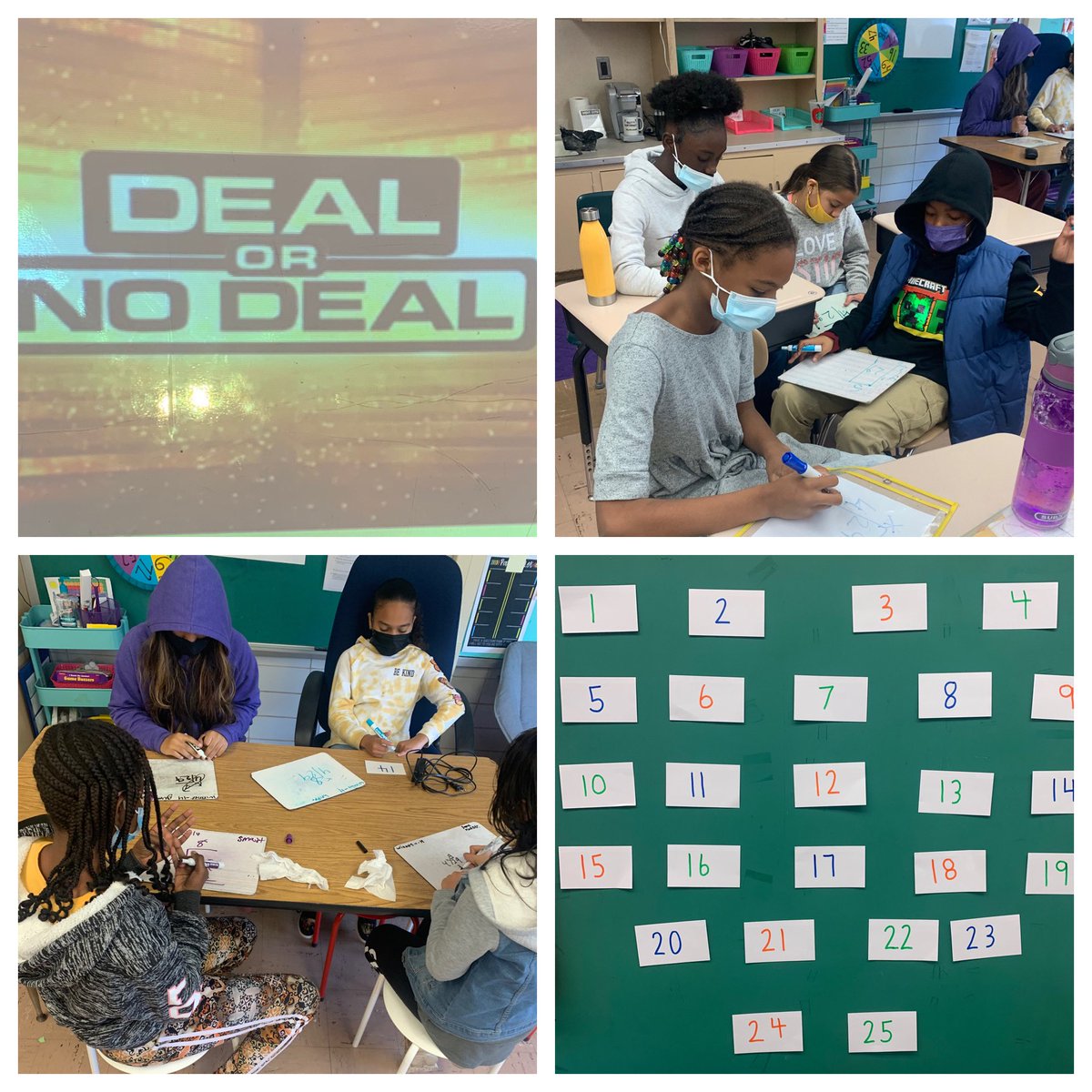 Wanted to make reviewing for the test more fun so we turned it into “Deal or No Deal” so proud of their resilience to finish each equation as a team! ✨➗😊✖️<a href="/elmwoodes/">Elmwood Elementary - A Community School</a>