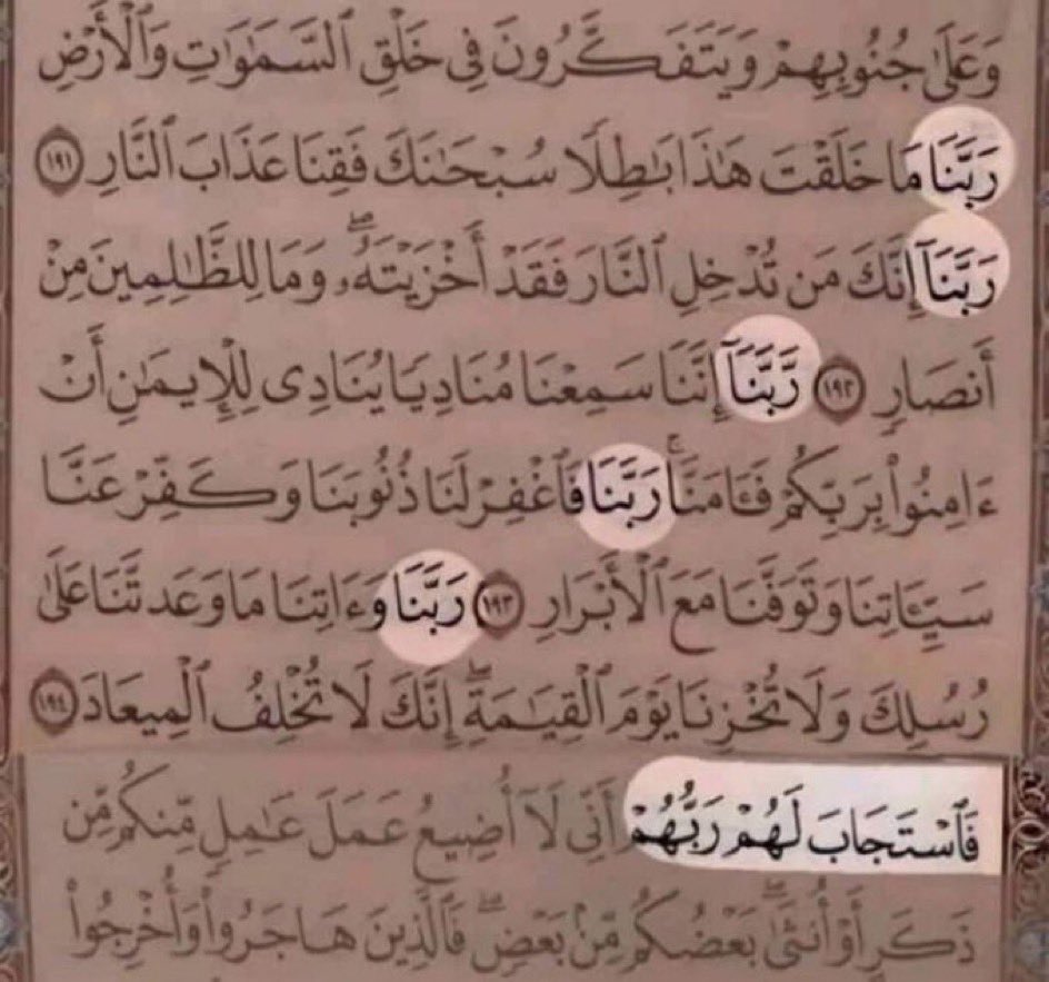 فَاسْتَجَابَ لَهُمْ رَبُّهُمْ 💙
