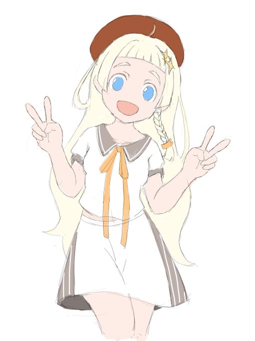 蕾あかりちゃんのラフ。

眼鏡あかりちゃん描く前にロリがくるとは思わなかった… 