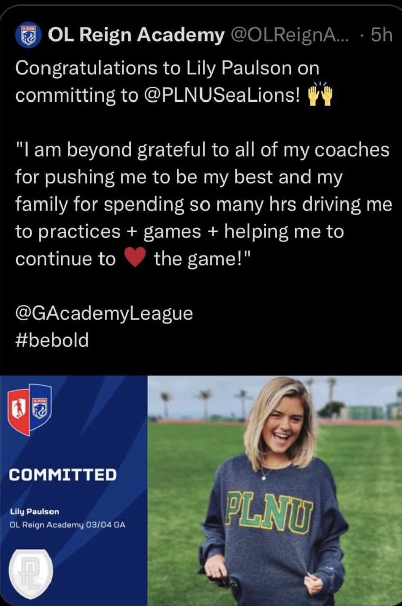 Congratulations Lily Paulson