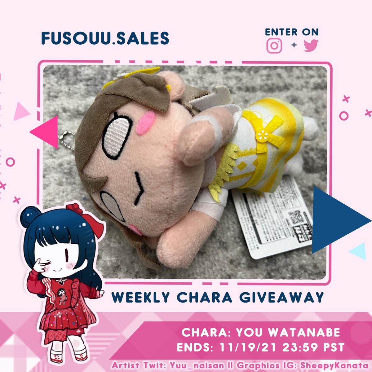 fusouusales's tweet image. 🌟 Weekly Giveaway 🌟
⛵️ You Watanabe Next Sparkling NNN Nesoberi ⛵️
How to enter:
⭐Follow @fusouusales &amp;amp; @fusouu
⭐RT this post (No QRT)
⭐International
⭐Additional entries on Instagram!
#lovelive #Aqours #渡辺曜