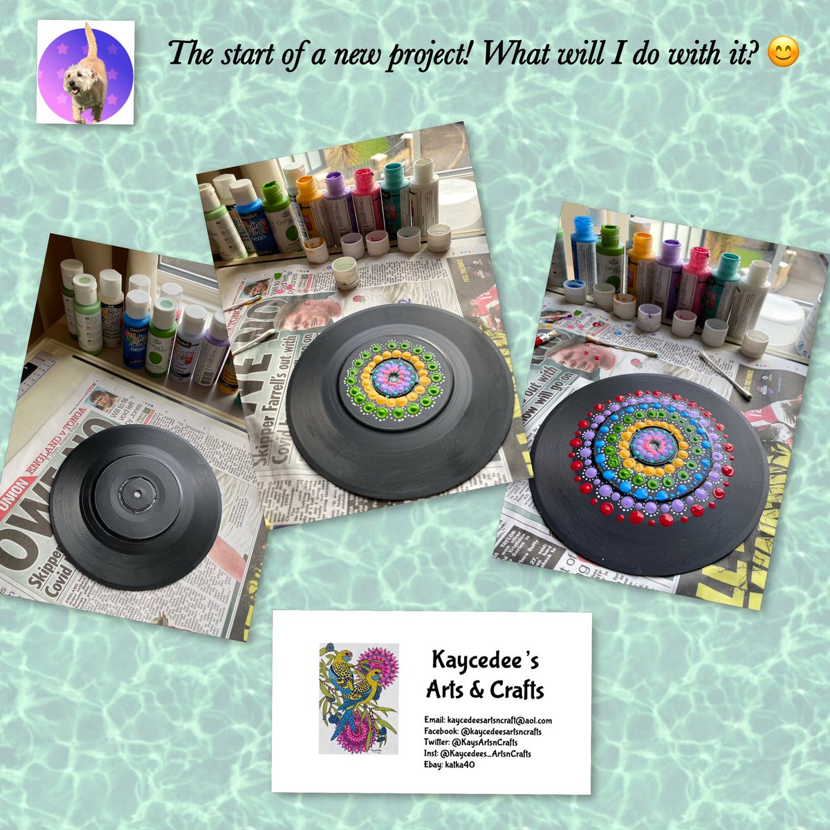 KaysArtsnCrafts's tweet photo. New product in its early stages… 😊
#dogs #petpages #Christmas #Christmasshopping #dogincontrol #handmade #SmallBusiness #crafts #arts #art #ForSale #zentangle #zentangleart #mandala #mandalaart #creative #artwork #dotpainting #htlmp https://t.co/GQzMU9b7q9