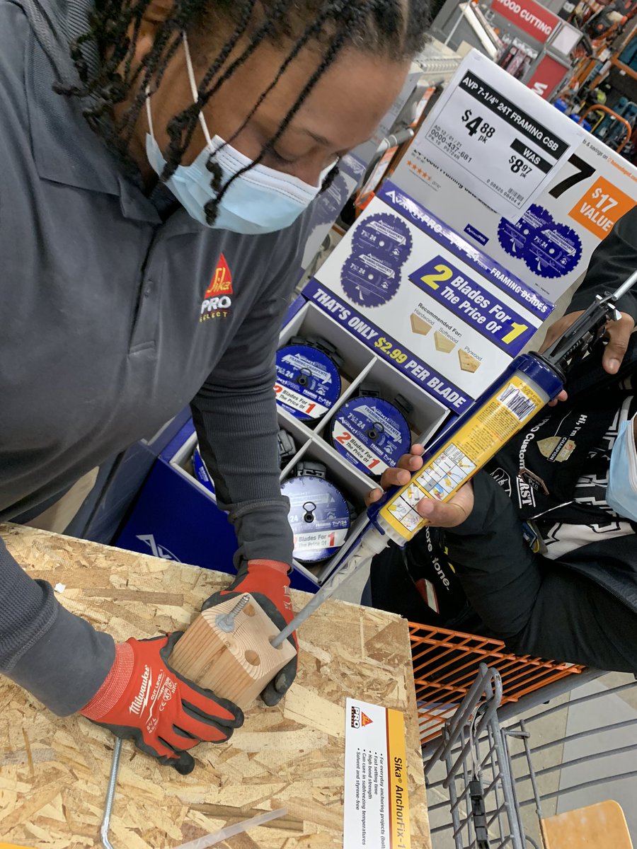 ChynnaProH's tweet photo. Good afternoon #SikaPro is in THD 6206 Fairfield CT with our Quick PK rolling cart showcasing our Anchorfix-1 teaching and training associates. Thank you guys for your participation @Monica_Lindsey1 https://t.co/xWpD9Qdw7D