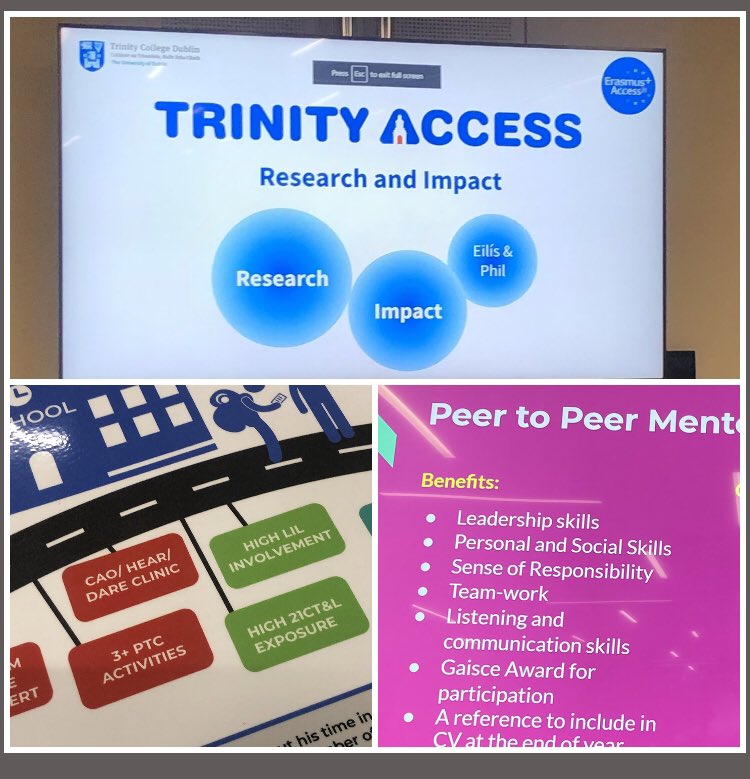 Delighted to be invited to @AccessTCD planning day today in @tcddublin for  our #SchoolsofDistinction award. Highlight today is getting to meet people in person again! 👏Fantastic discussion by a wonderful group of @AccessTCD students here in the #Tangentexperience @TCDTangent 🧑‍🎓