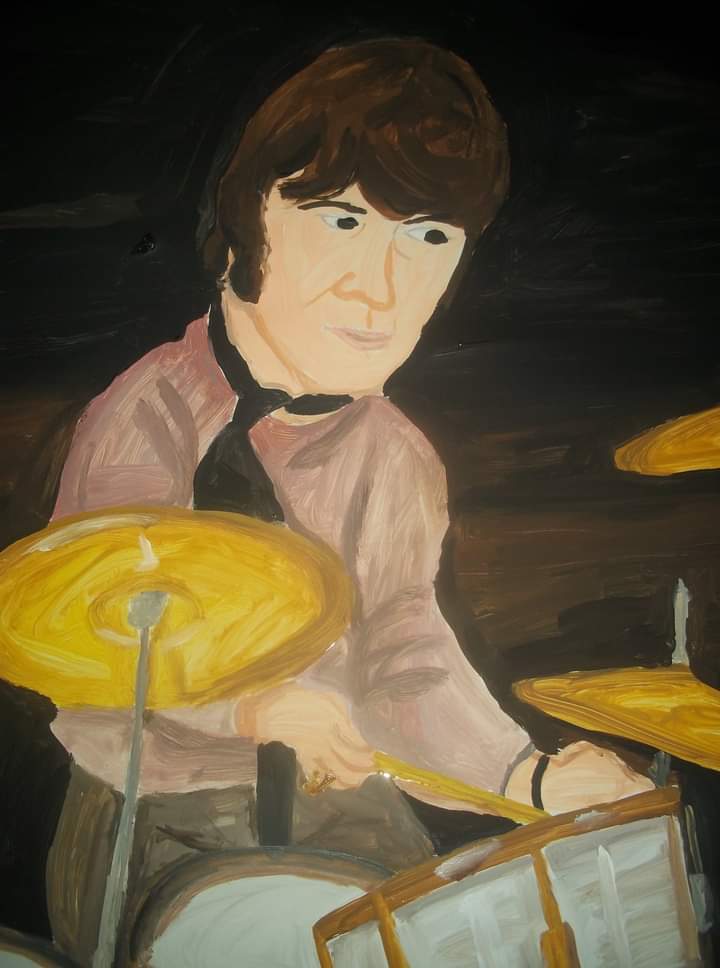 RonaldoByrd's tweet photo. Graeme Edge (1941-2021)....#RIPGraemeEdge #drummer #british #rockband #musician #TheMoodyBlues #fanart #fanartist #ActuallyAutistic #autismacceptance #Autism #autismawareness #painting #prolific #artist #artwork #art #artistontwittter https://t.co/JITi24lNJ7