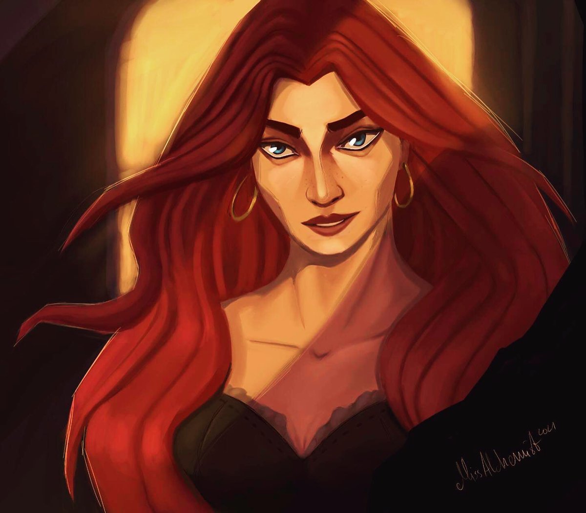 alchcraft's tweet photo. My first try on #Arcane style 😅 Miss Fortune here. Hope you like it! #LeagueOfLegends Made with @Procreate https://t.co/X784YDimi0