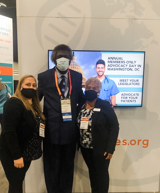 ForensicNurses's tweet photo. Another exciting day at @ANCCMagnetCon! Dr. Ernest Grant, American Nurses Association President stopped by booth #923 to say hello and check out all the new and exciting things happening at IAFN! We canβt wait to see you too. #ForensicNurses #FNWeek https://t.co/1XCHU9HvL3 https://t.co/HgC1j5zVn1