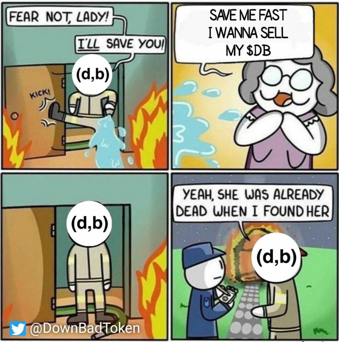 lisanesta81's tweet photo. @DownBadToken My Submission for @DownBadToken 

$DB #downbadtoken #MemeContest https://t.co/Sp3C51Ig2q