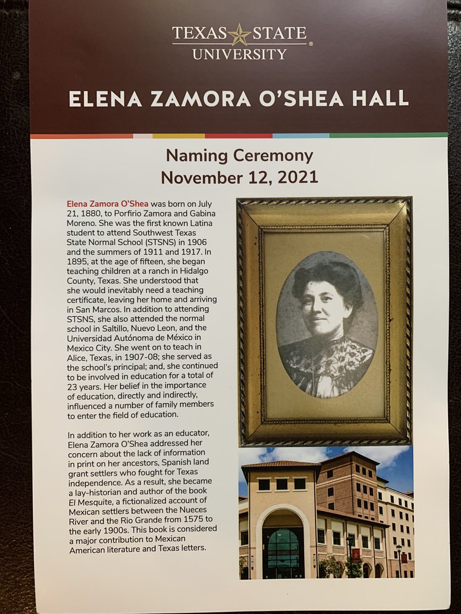 Grateful for the leadership of <a href="/txst/">Texas State University</a> student advocates, the Naming Task Force, and <a href="/TXSTPresident/">TXST President’s Office</a>. Wonderful to memorialize the ambition and sacrifices of these women, the first known Latina and the first 5 Black students to attend the university. @TxStateIIE <a href="/txstla/">TXST Liberal Arts</a> <a href="/TXSTHistory/">Texas State History</a>
