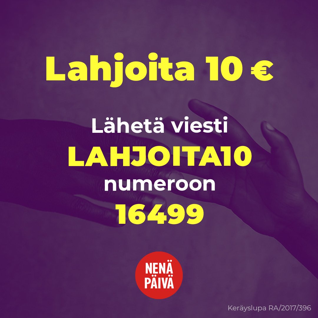 Nenäpäivän suora lähetys on parhaillaan käynnissä Yle TV1:llä ja YleAreenassa. 

Myös lahjoitusnumerot ovat auki: 
🔴Lahjoita 10 € tekstaamalla LAHJOITA10 numeroon 16499
🔴Tee Pivo-lahjoitus numeroon 888 555
🔴Tee MobilePay-lahjoitus numeroon 22123

#Nenäpäivä