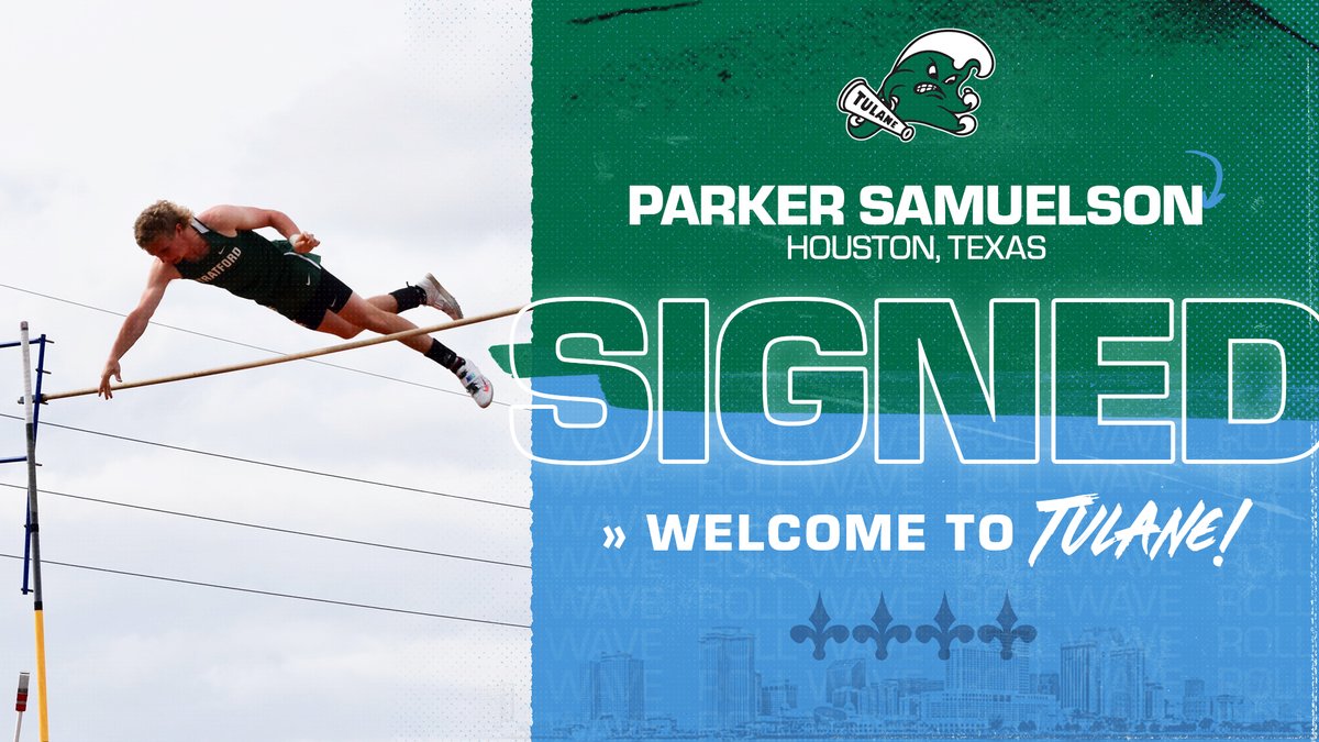 GreenWaveXCTF's tweet photo. Setting the bar high! Welcome Parker Samuelson to New Orleans!!

#RollWave🌊 https://t.co/mBKBjaB9lp
