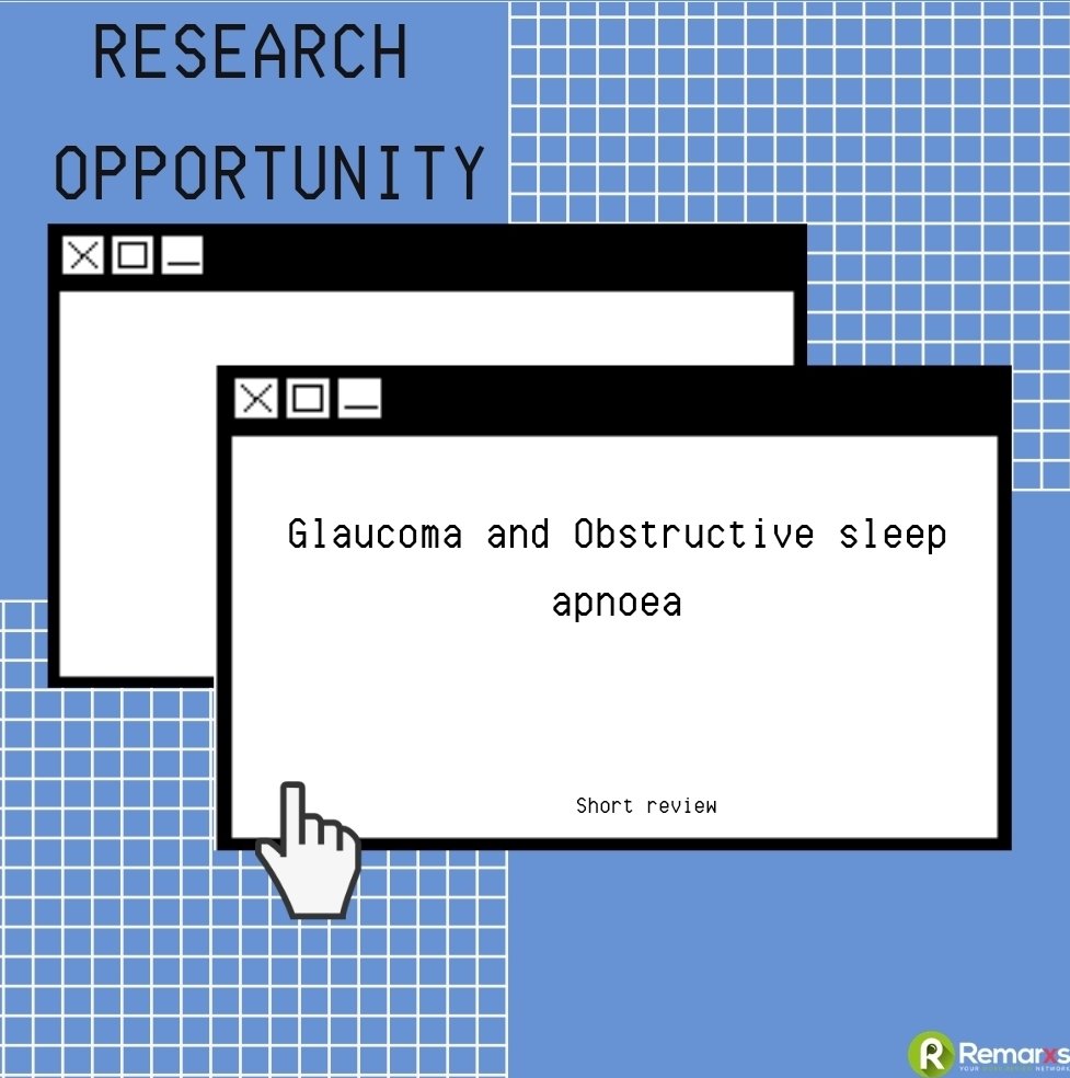 Remarxstech's tweet photo. Calling all medical students! 

We need 2 of you to assist with this short review on glaucoma and obstructive sleep apnoea. 

Apply online at:  https://t.co/pONB4efUUI

#medicine #medicalschool #medicalstudent #research #researchproject #medtwitter https://t.co/JyQ7dlODMN