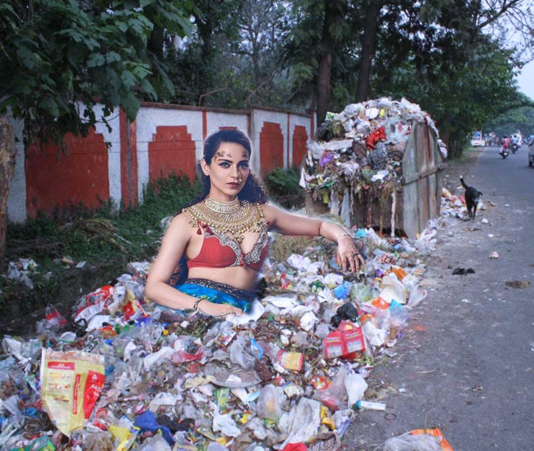 Manav_SS_Gupta's tweet photo. कचरा कचरे के ढेर में ही अच्छा लगता है 
 #KanganaRanaut देश का सबसे बड़ा कचरा !! https://t.co/Ue5nSSPk4r