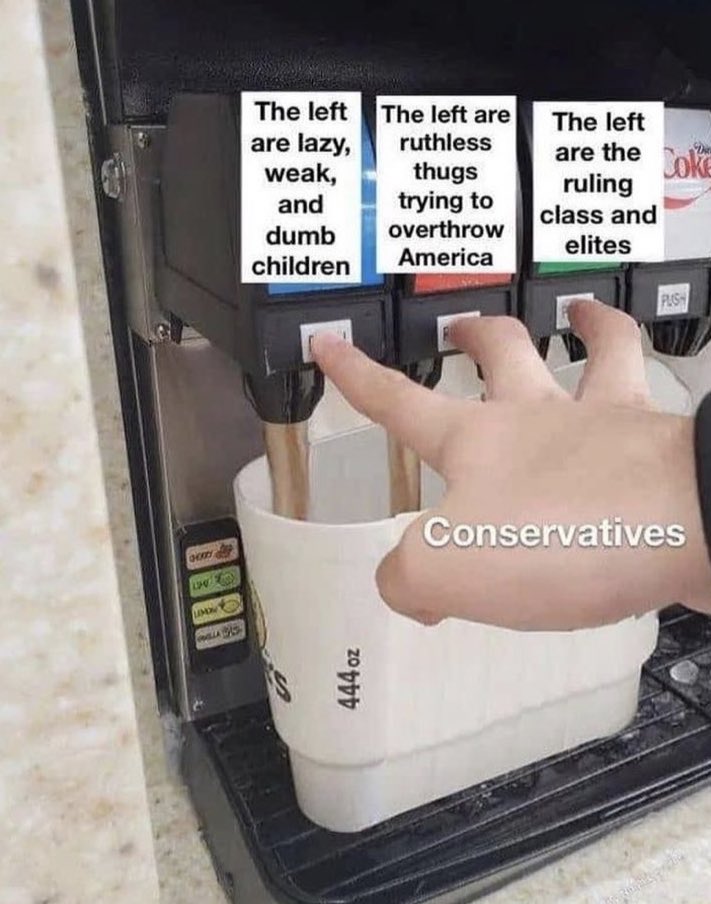 prairiexmaples's tweet photo. Right-wingers and their cognitive dissonance know no limits https://t.co/dJ5S1Oqaoh
