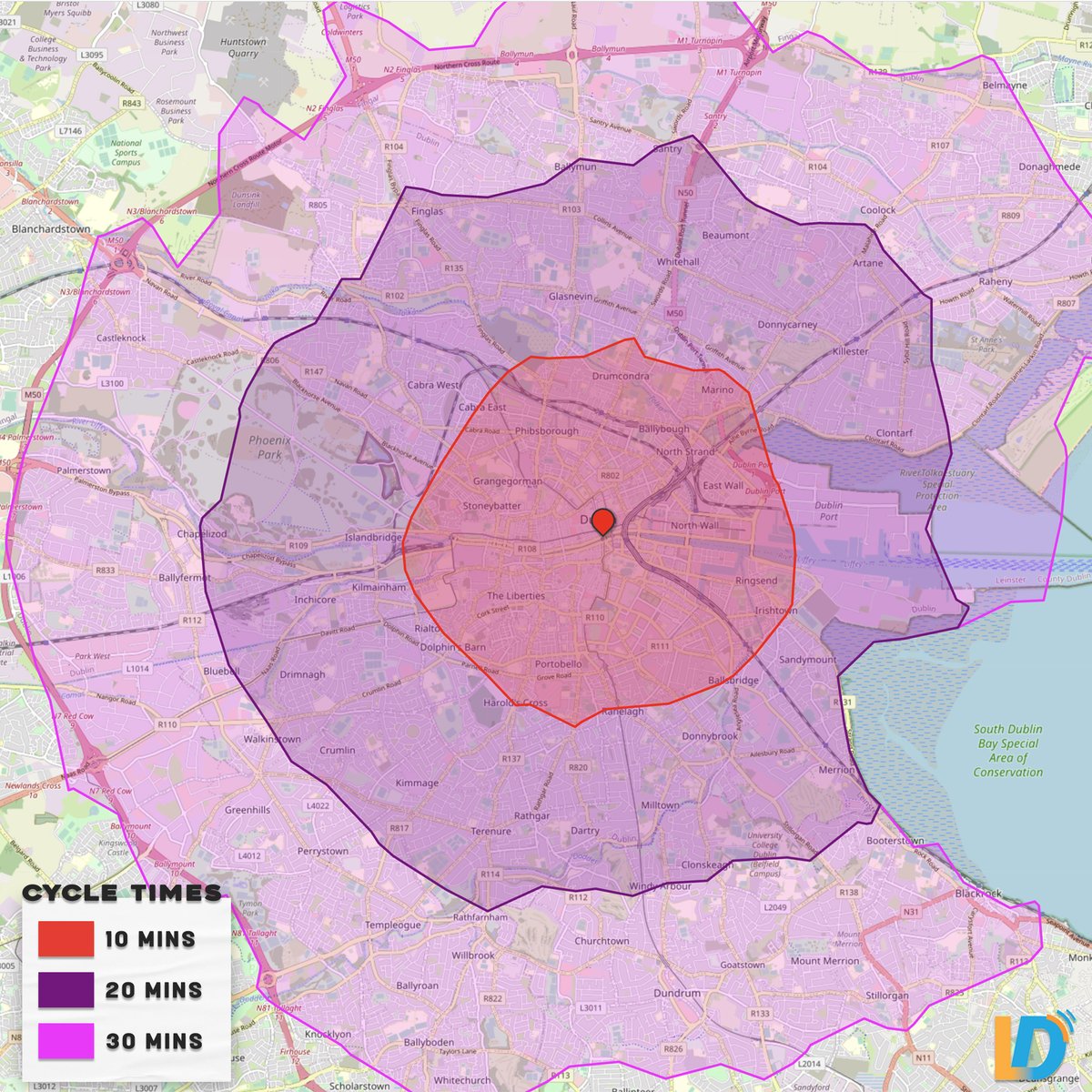 NOBODY likes traffic, especially on Friday. But did you know you could bypass it all on a bike? The City Centre to almost anywhere inside the M50 is doable in 30mins!

Not everyone can cycle but it could save time if you can

H/T Joan (<a href="/clicky_here/">Joan</a>) &amp; Neil OLeary (<a href="/GalwayCycling/">Galway Cycling Campaign (Feachtas Rothaíochta na G</a>)