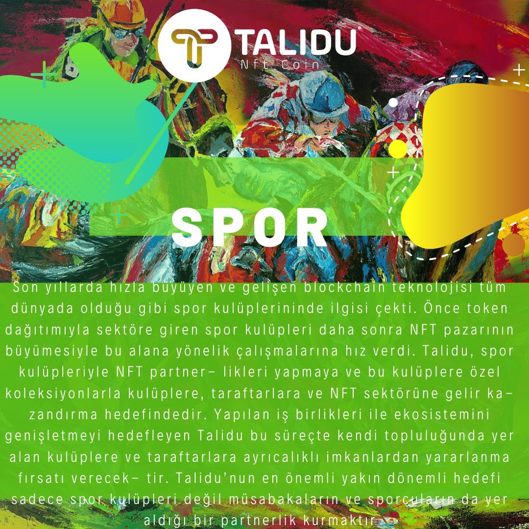 TaliduNftCoin's tweet photo. TALİDUS NFT SPOR koleksiyonları Hakkında Genel Bilgi....
.
.
.
.
#tron #nft #nftartist #criptopara #bitcoin #bitcoinmining #bitcointrading #bitcointürkiye #TaliduNFTcoin #talidus #metamask🦊 #metamark #metaverse https://t.co/qtMd5jtdaH