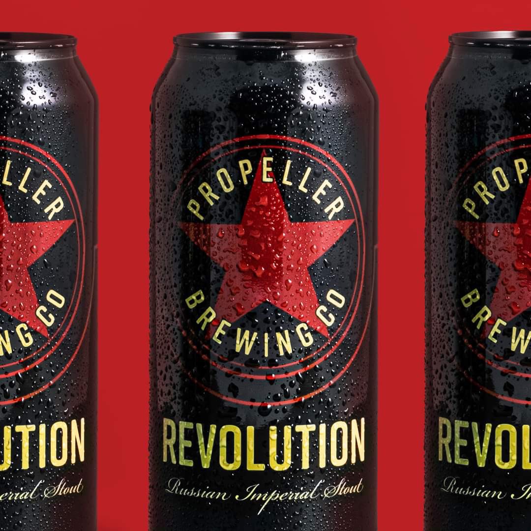 PropellerBeer's tweet photo. Dark beer lovers unite! It's a double release day 🎉🍻

Wild #CherryPorter offers a twist on a classic with notes of chocolate &amp; coffee &amp; rich flavours of cherry.

Revolution #RussianImperialStout is a dark, strong and bracing brew with extreme roasted malt &amp; dark fruit notes. https://t.co/yptmEAdtad