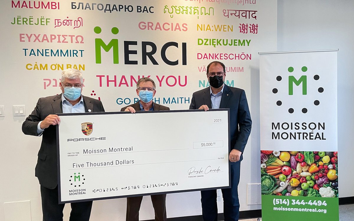 Moisson Montréal (@moissonmtl) on Twitter photo Merci à <a href="/PorscheCanada/">Porsche Canada</a> pour leur fidèle soutien depuis 2019! Nous sommes heureux de recevoir <a href="/MarcOuayoun/">Marc Ouayoun</a>, président et directeur général de Porsche Canada, chez Moisson Montréal.
#philanthropie #donation #merci Merci à <a href="/PorscheCanada/">Porsche Canada</a> pour leur fidèle soutien depuis 2019! Nous sommes heureux de recevoir <a href="/MarcOuayoun/">Marc Ouayoun</a>, président et directeur général de Porsche Canada, chez Moisson Montréal.
#philanthropie #donation #merci