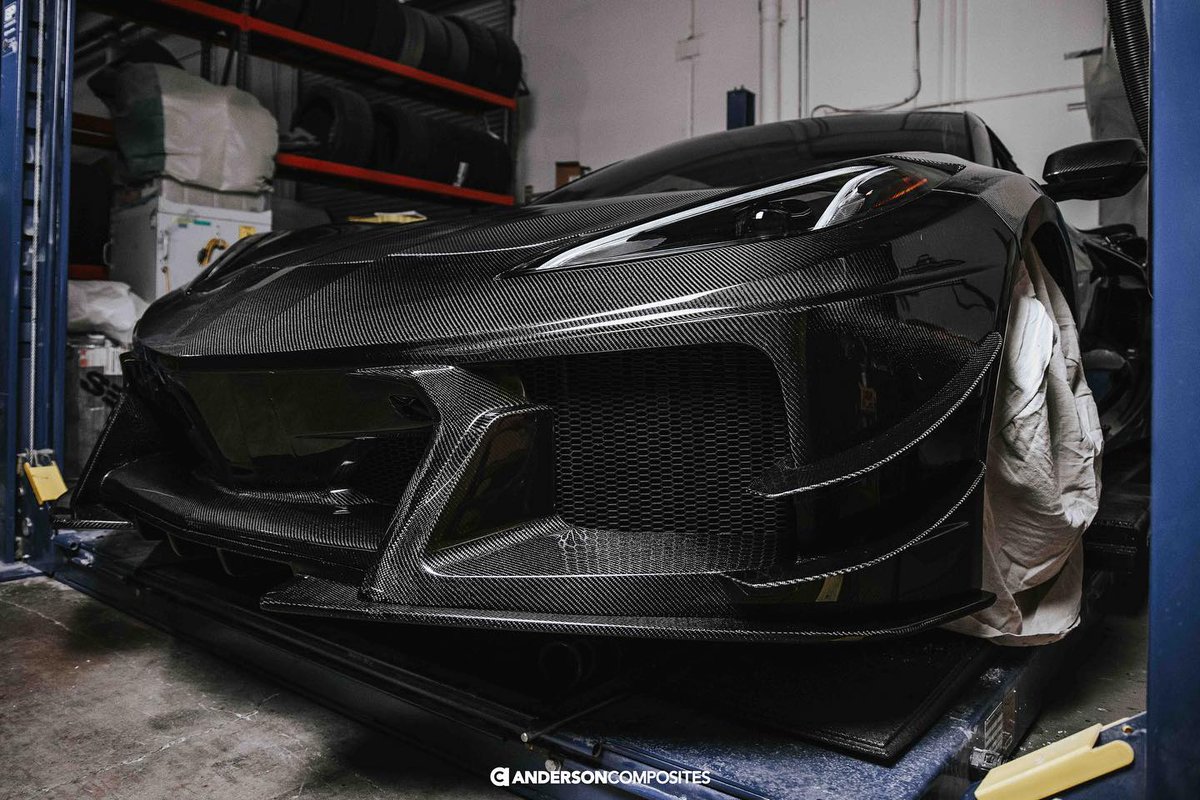 AndersonCmp's tweet image. The Anderson Team has completed the first, all-carbon fiber C8 Corvette! Pretty amazing features with a wider than stock body and all that beautiful carbon fiber. Look for this vehicle in upcoming car events! #C8 #C8corvette #C8R