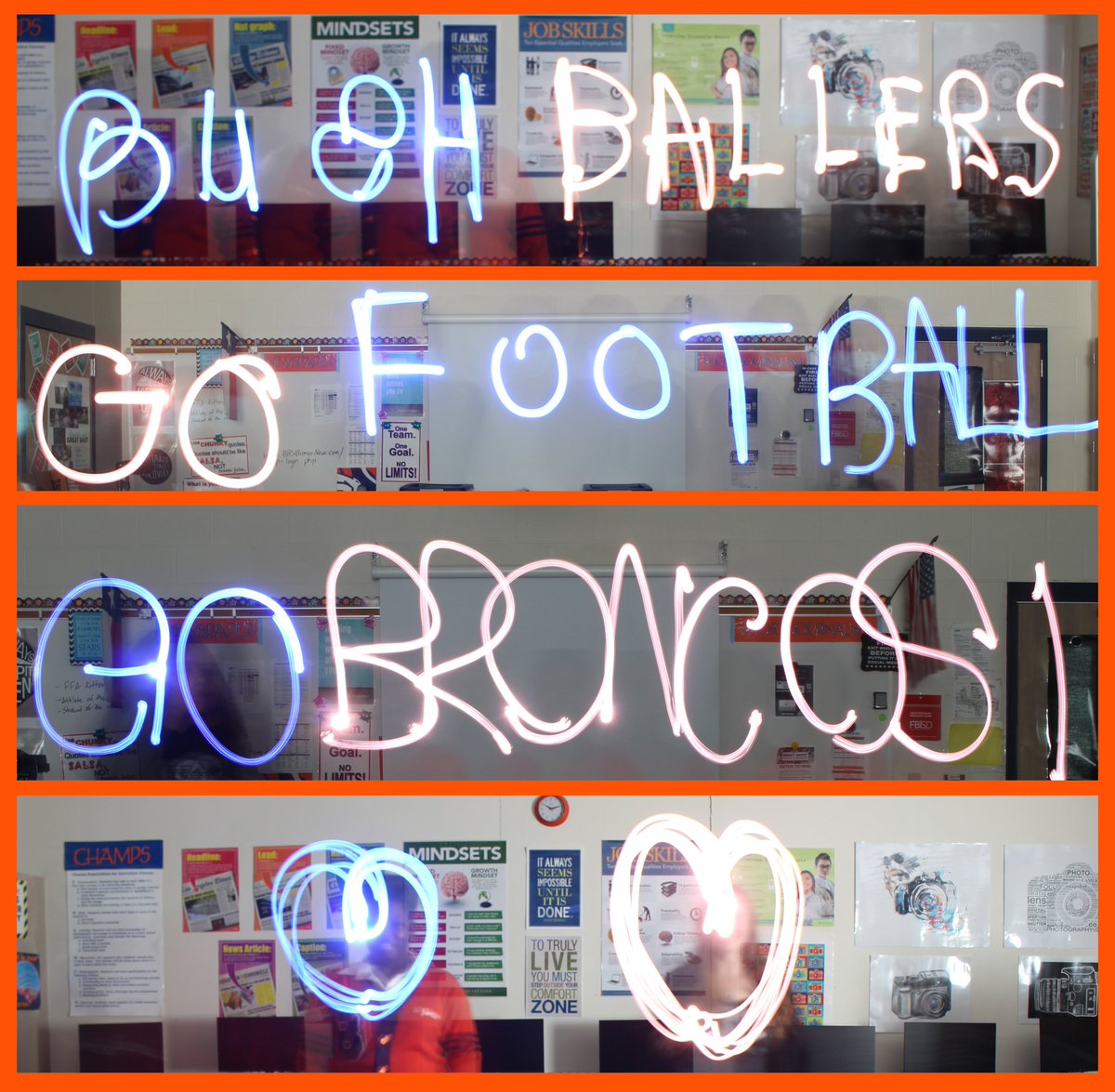 Support our Bronco football players as we go to playoffs tonight. 7pm. Rhodes Stadium. <a href="/BHS_Broncos/">George Bush High School</a> <a href="/BUSHHS_FOOTBALL/">FB Bush Football</a> <a href="/BushSportsMed/">Bronco Sports Medicine</a>
