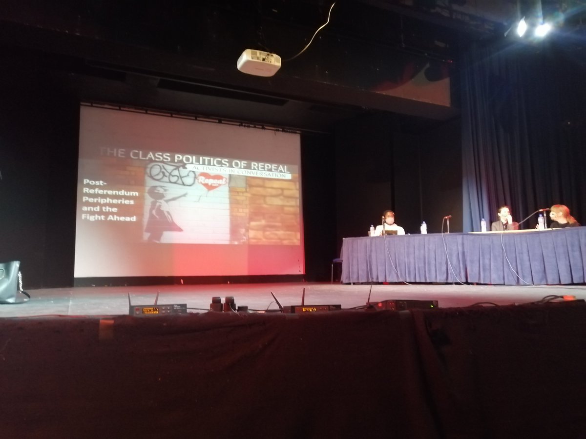 wcstudies_con's tweet photo. We now have the final main event of our confernce (if you don't count the poetry and drinks in the Cois Life Bar after this). A roundtable titled 'The Class Politics of Repeal'. So. Fecking. Excited for this. #wcsc21 https://t.co/ZK7snAfZN8