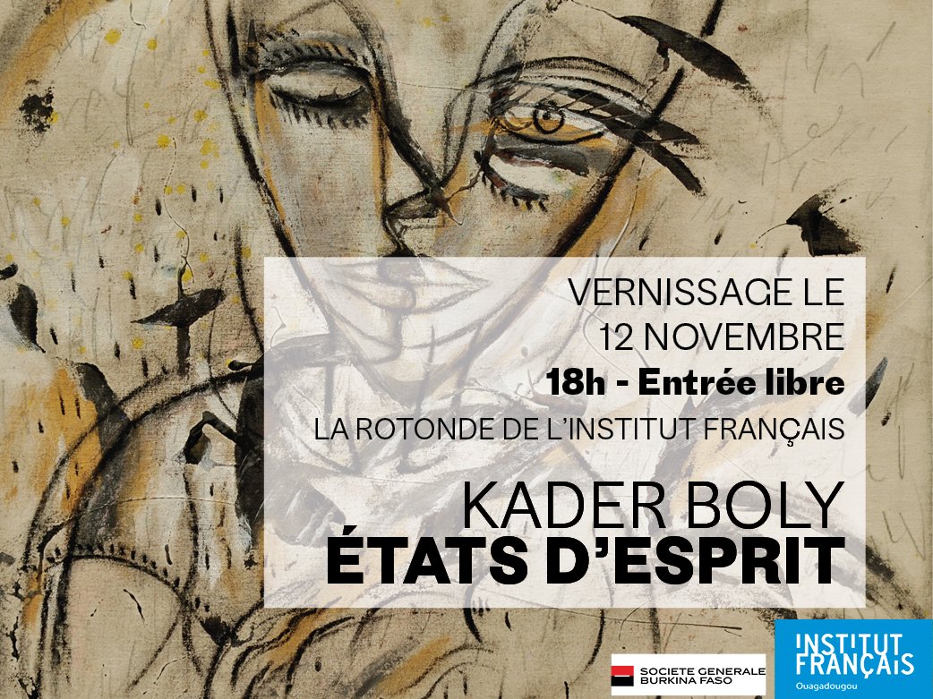 Ce soir, vernissage de la magnifique exposition de Kader Boly à 18h à l'Institut français. Venez nombreux découvrir ses peintures inspirées par les paysages du Sahel !