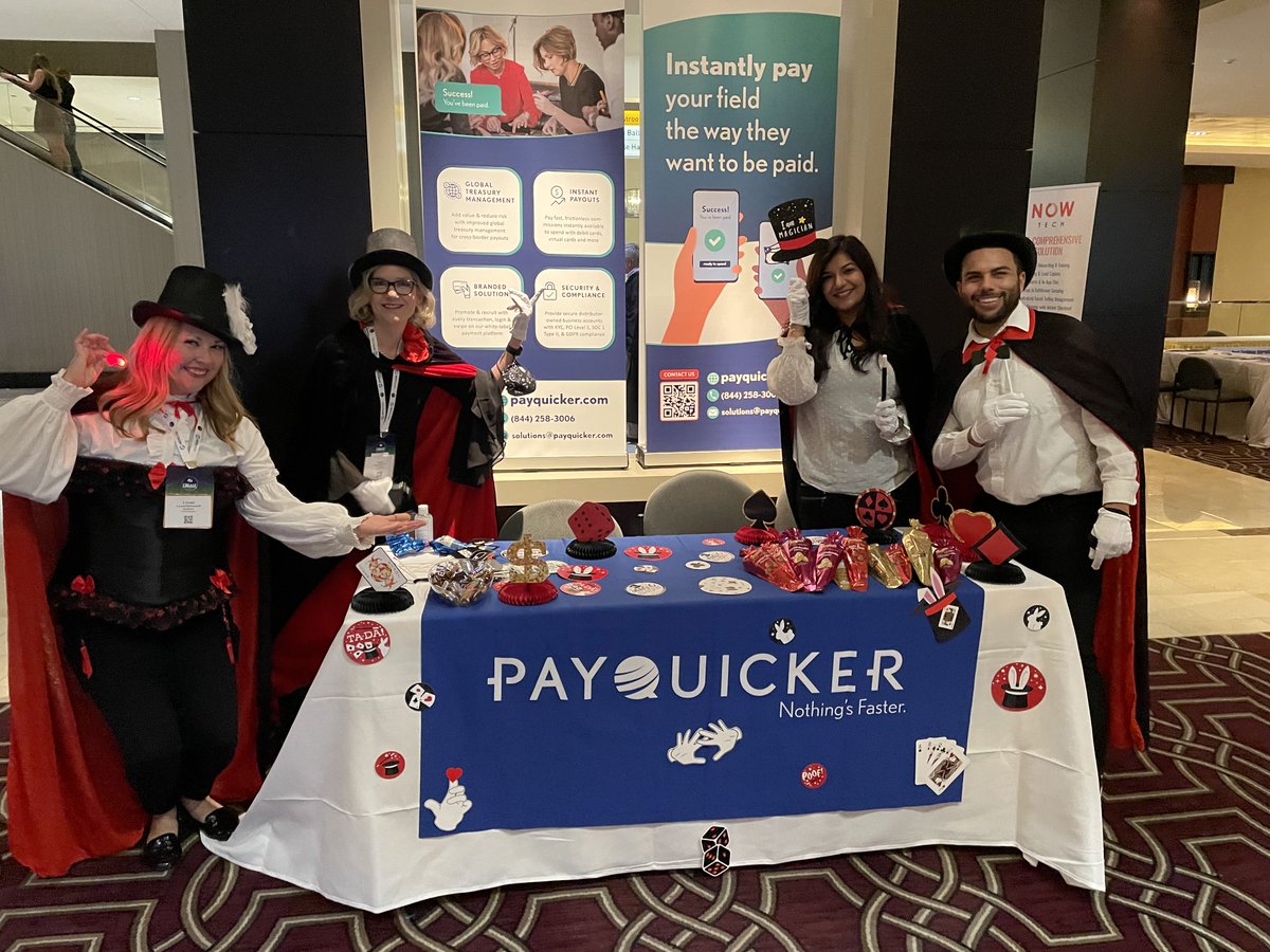 PayQuicker's tweet photo. We had a blast at #DSAEngage in New Orleans — from working our instant payout magic at the Spooktacular reception, to watching the #Saints game in @CitconPayment's suite, hosting dinner with our wonderful clients &amp; partners, &amp; winning the Partnership Award! #platinumsponsor #dsa https://t.co/TxPqKRhSeC