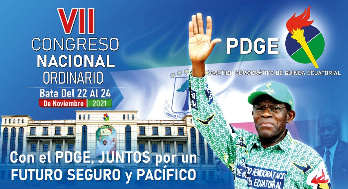 rtvge's tweet photo. Cuenta atrás para la celebración del VII Congreso Nacional Ordinario del PDGE, será en Bata del 22 al 24 de noviembre para analizar, evaluar y debatir cuestiones políticas, económicas, sociales y culturales.
#democracia #desarrollo #bienestar #guineaecuatorial  #VIICongresoPDGE https://t.co/jhETk5dHBA