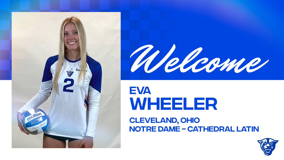 GSU_Vball's tweet photo. 𝙒𝙚𝙡𝙘𝙤𝙢𝙚 𝙩𝙤 𝙩𝙝𝙚 𝙋𝙖𝙣𝙩𝙝𝙚𝙧 𝙁𝙖𝙢𝙞𝙡𝙮 @evaawheeler 🤩

#PanthersVB | #OurCity https://t.co/xvFfiPm94P