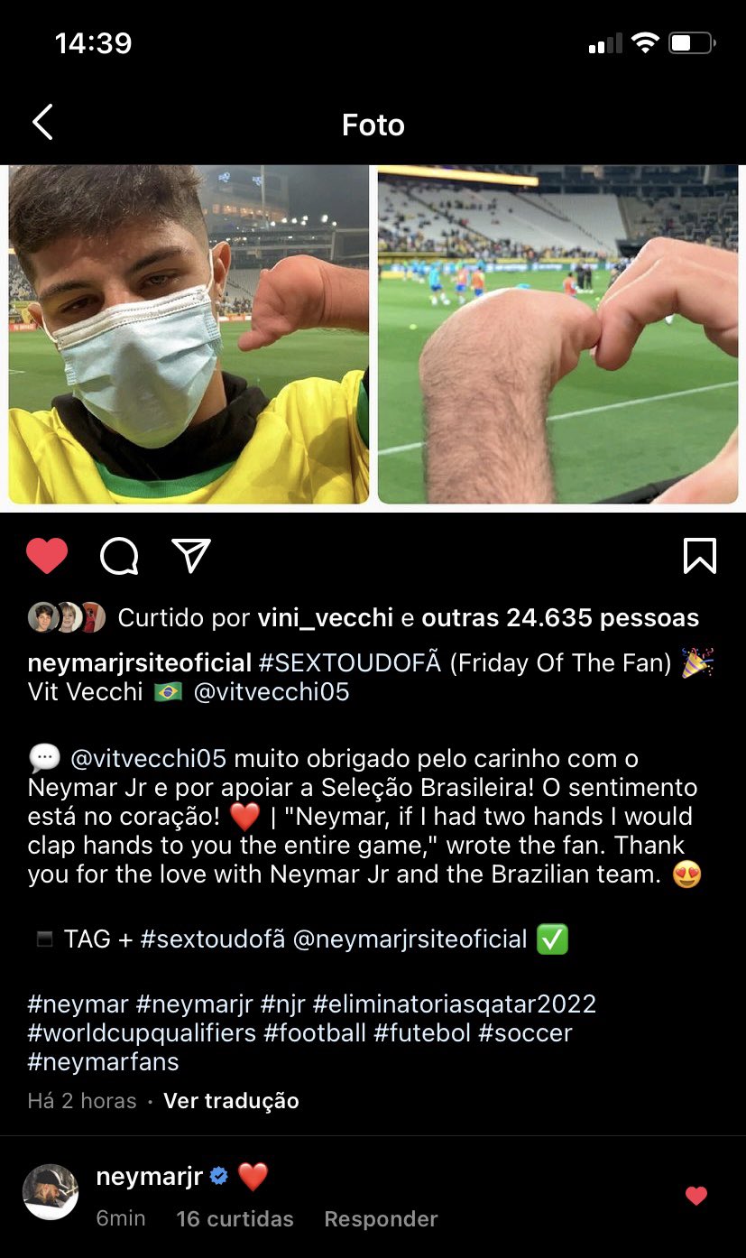 vitor vecchi on X: 😭😭😭😭❤️❤️❤️❤️ muito obg neyy   / X