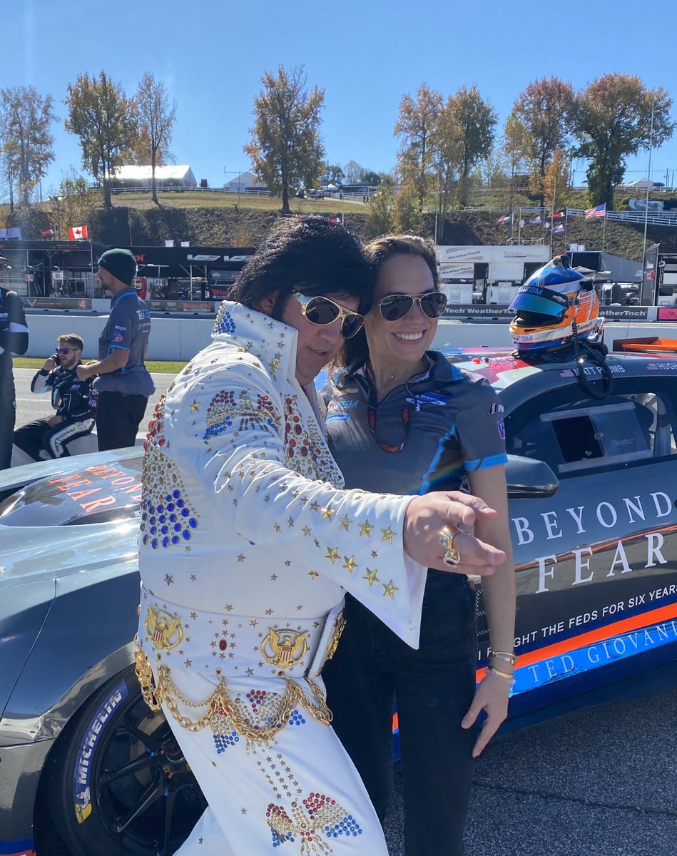 GoTeamTGM's tweet photo. Elvis is alive! (And on the fan walk with Kristina)
.
.
#teamtgm #goteamtgm #imsa #michelin #healthinnovation #healthmaverick #teamchevy #camaro #jktgfoundation #zl1 #roadatlanta #forgeline #porsche #beyondfear #austinhatcherfoundation @IMSA https://t.co/98lqS9pqJt