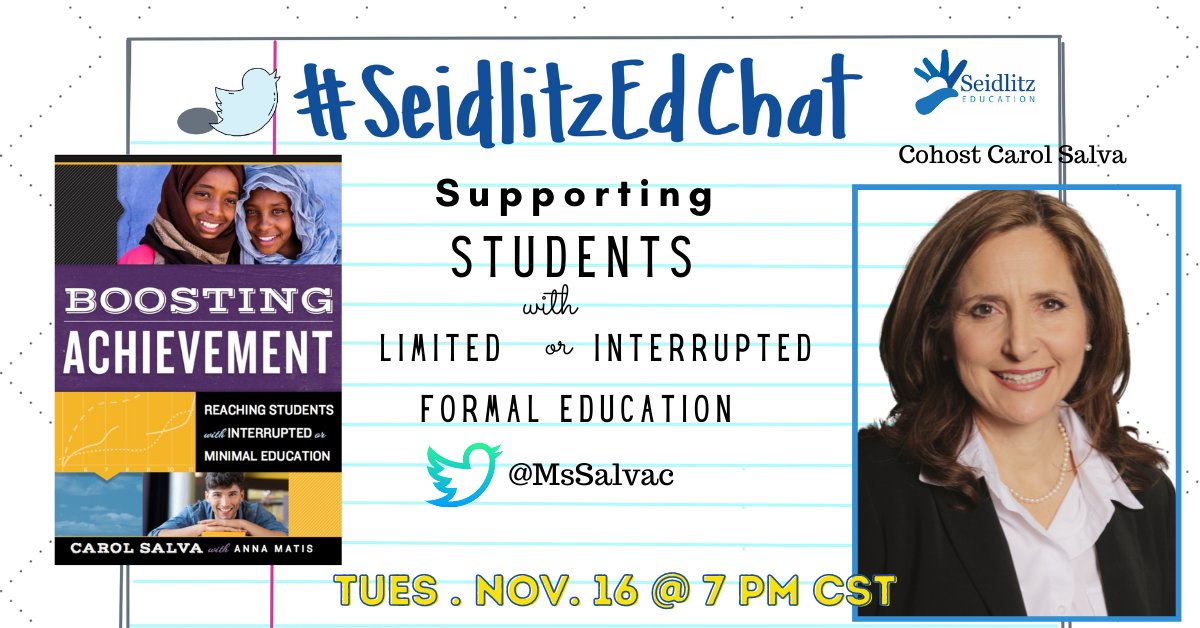How do you support #SLIFE? Join @MsSalvac &amp; me this evening on the #SeidlitzEdChat to discuss!