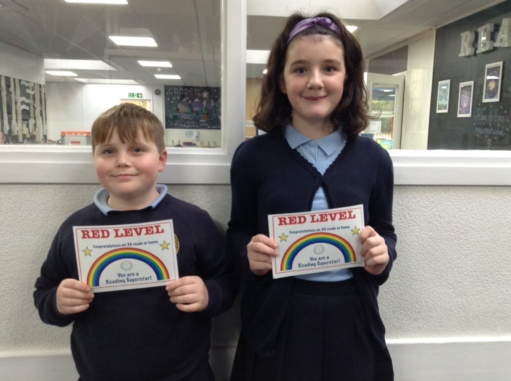StBernardsep's tweet photo. Celebrating the children who have received certificates for our reading rainbow. Well done.#stbReading https://t.co/meJPoHivTf