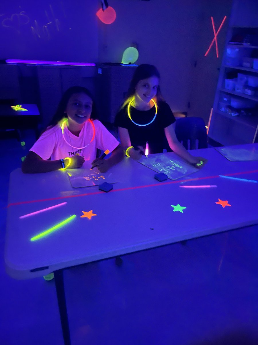lloydan's tweet photo. Math GLOW DAY! Fun with fractions! ⁦@BCEBobcat⁩  ⁦@collierschools⁩ https://t.co/kEWfqMDWP7