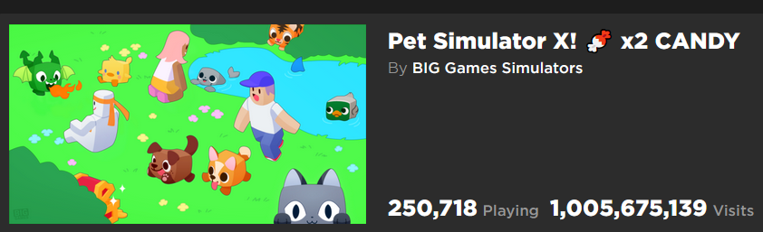 BIG Games on X: WOW! Pet Simulator X hit 1 BILLION game sessions! To  celebrate, use code: 1billion for x5 Triple Coins Boosts! 🎁 Thanks  everyone! 🥳  / X