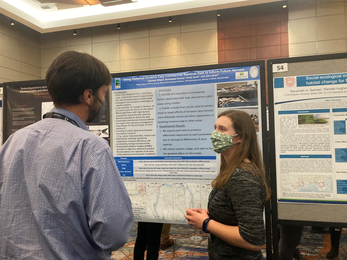 illinois_river's tweet photo. We had a good presence this past week at the #AFS151 in Baltimore, MD! IRBS staff and grad students helped author/co-author 7 presentations, 4 virtual and 3 in-person! #AFS151 #FishFriday https://t.co/t6ATYuusyk