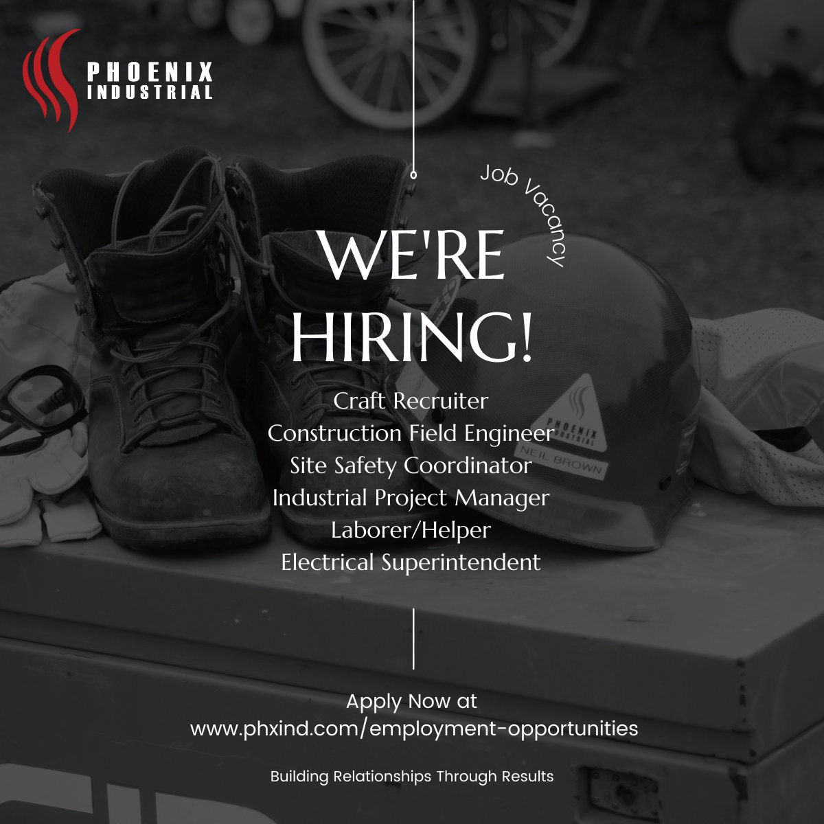PhoenixIndustr5's tweet photo. #TeamPhoenix is hiring! If you're interested in Building Relationships Through Results visit our opportunities page https://t.co/a9uCXclZ1c

#Careers 
#PhoenixIndustrial 
#Industrial https://t.co/f3nhvjcOjQ