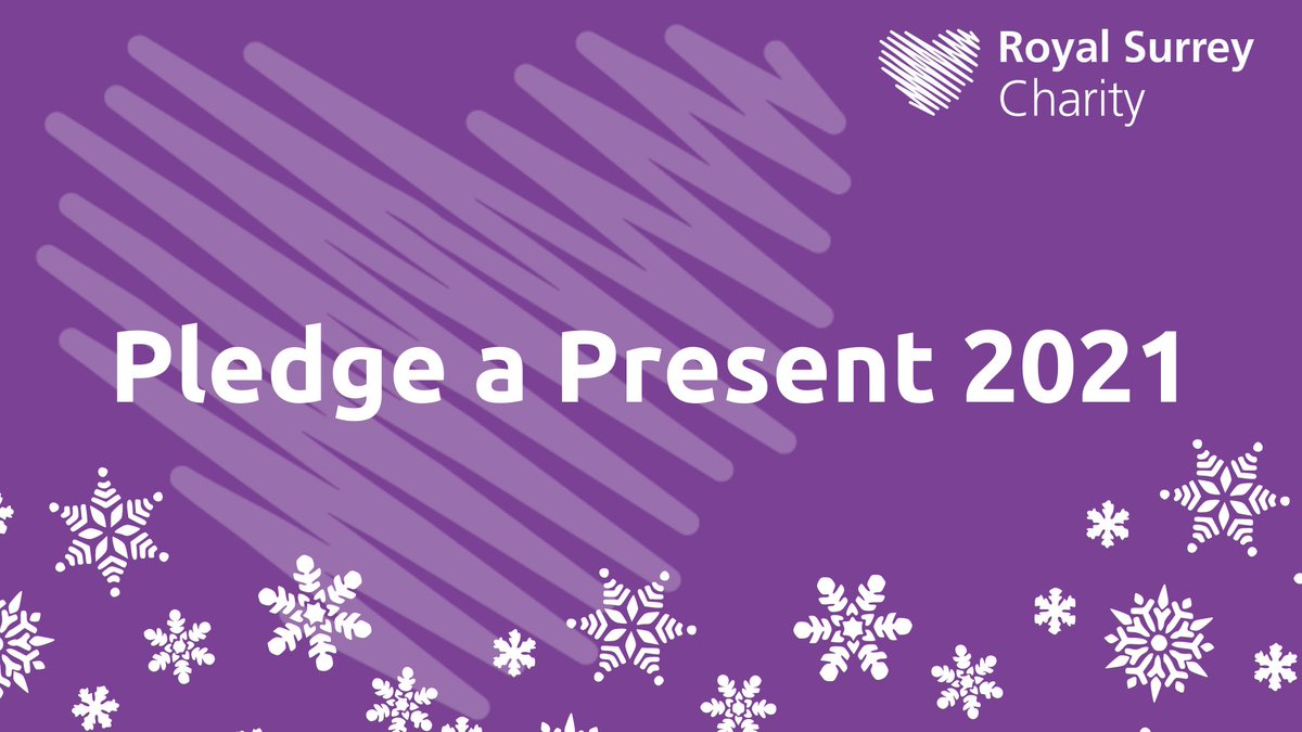 RoyalSurrey's tweet photo. Pledge a Present is back again for another year! 

Led by our amazing charity, money donated pays for presents for patients in hospital over Christmas for treatment.

If you would like to donate again please visit: https://t.co/afgUutmu9R https://t.co/UiNkpFz8P0