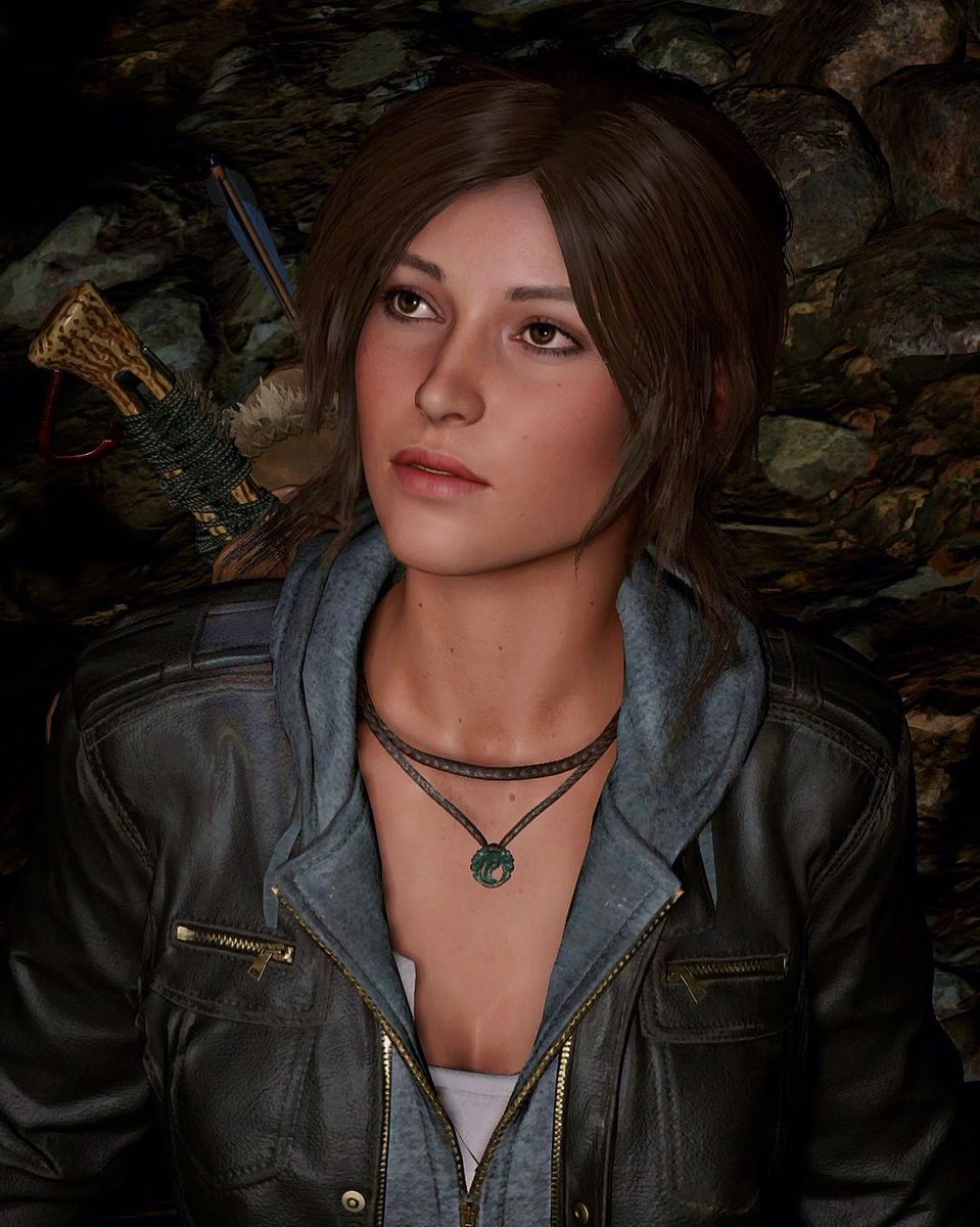 A portrait of Lara Croft from Rise of the Tomb Raider